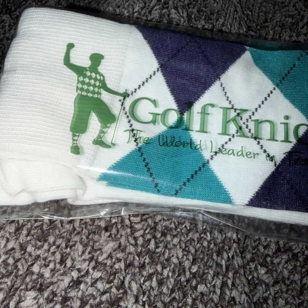Golf Knickers Colorful Knee High Argyle Cotton Socks Men White Green Blue New